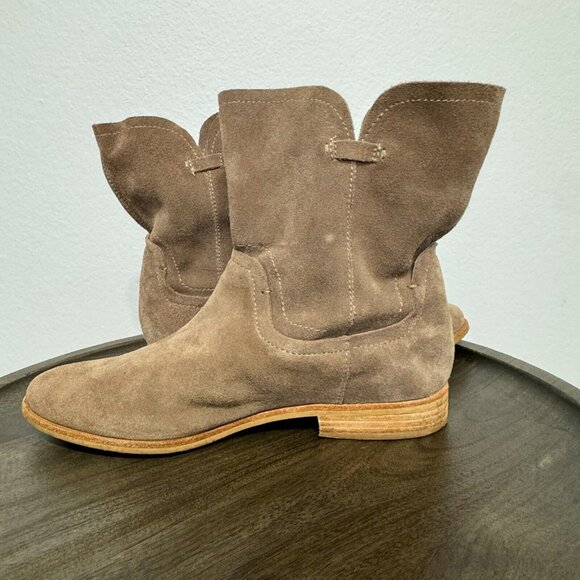 Splendid Women's Western Boots Pull On Mid Calf Suede Comfort Tan Size 9 - Picture 12 of 16